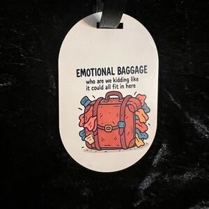 Emotional Baggage Luggage Tag - Red